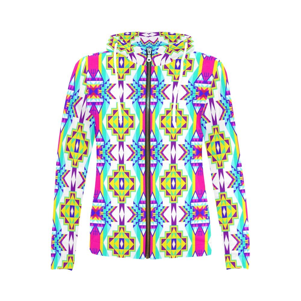 Fancy Champion All Over Print Full Zip Hoodie for Women (Model H14) All Over Print Full Zip Hoodie for Women (H14) e-joyer