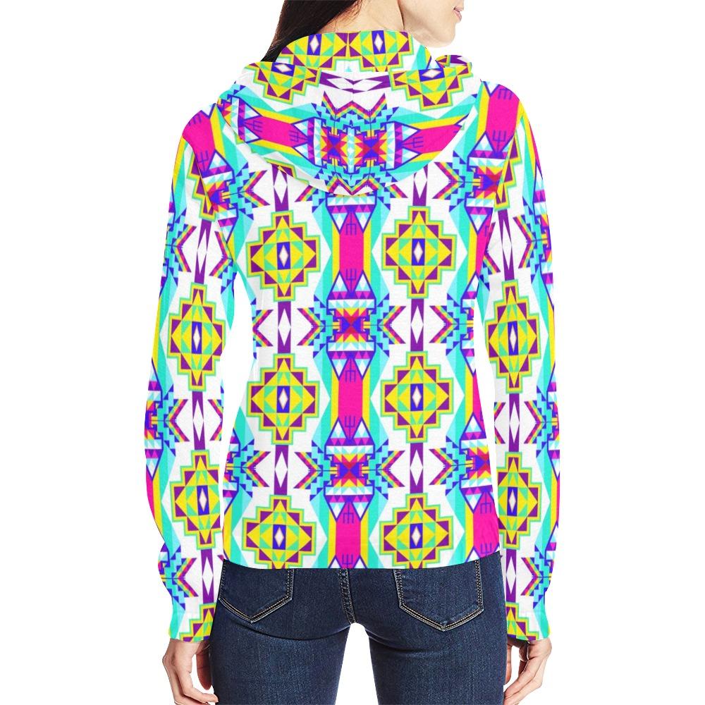 Fancy Champion All Over Print Full Zip Hoodie for Women (Model H14) All Over Print Full Zip Hoodie for Women (H14) e-joyer