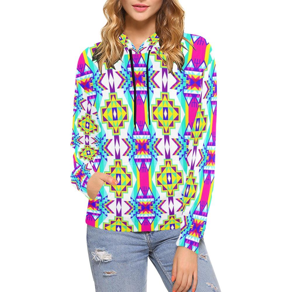Fancy Champion All Over Print Hoodie for Women (USA Size) (Model H13) All Over Print Hoodie for Women (H13) e-joyer