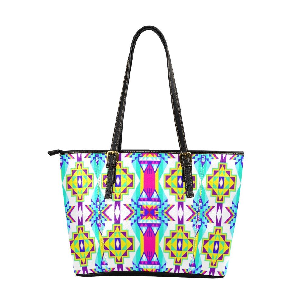 Fancy Champion Leather Tote Bag/Large (Model 1640) bag e-joyer