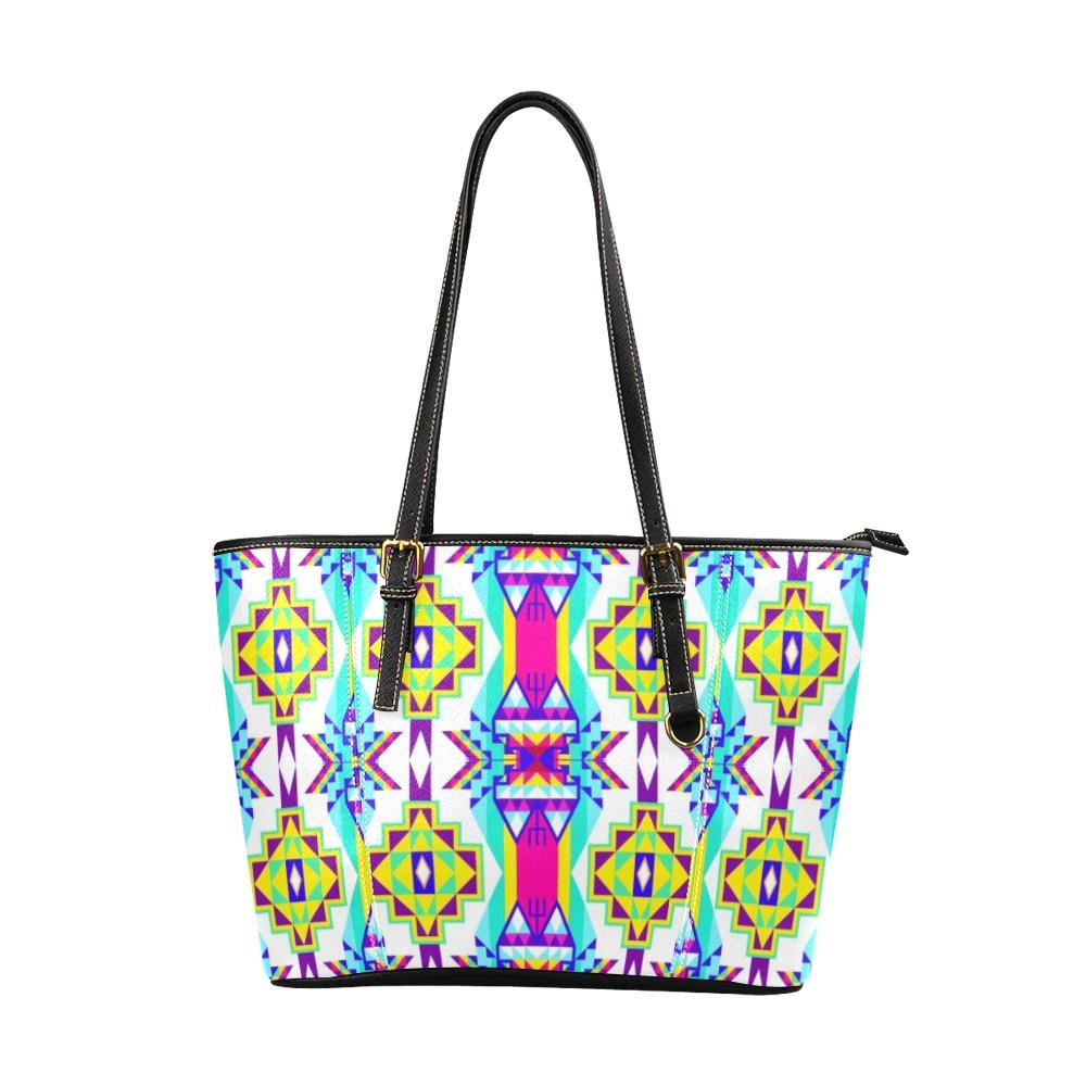 Fancy Champion Leather Tote Bag/Large (Model 1640) bag e-joyer