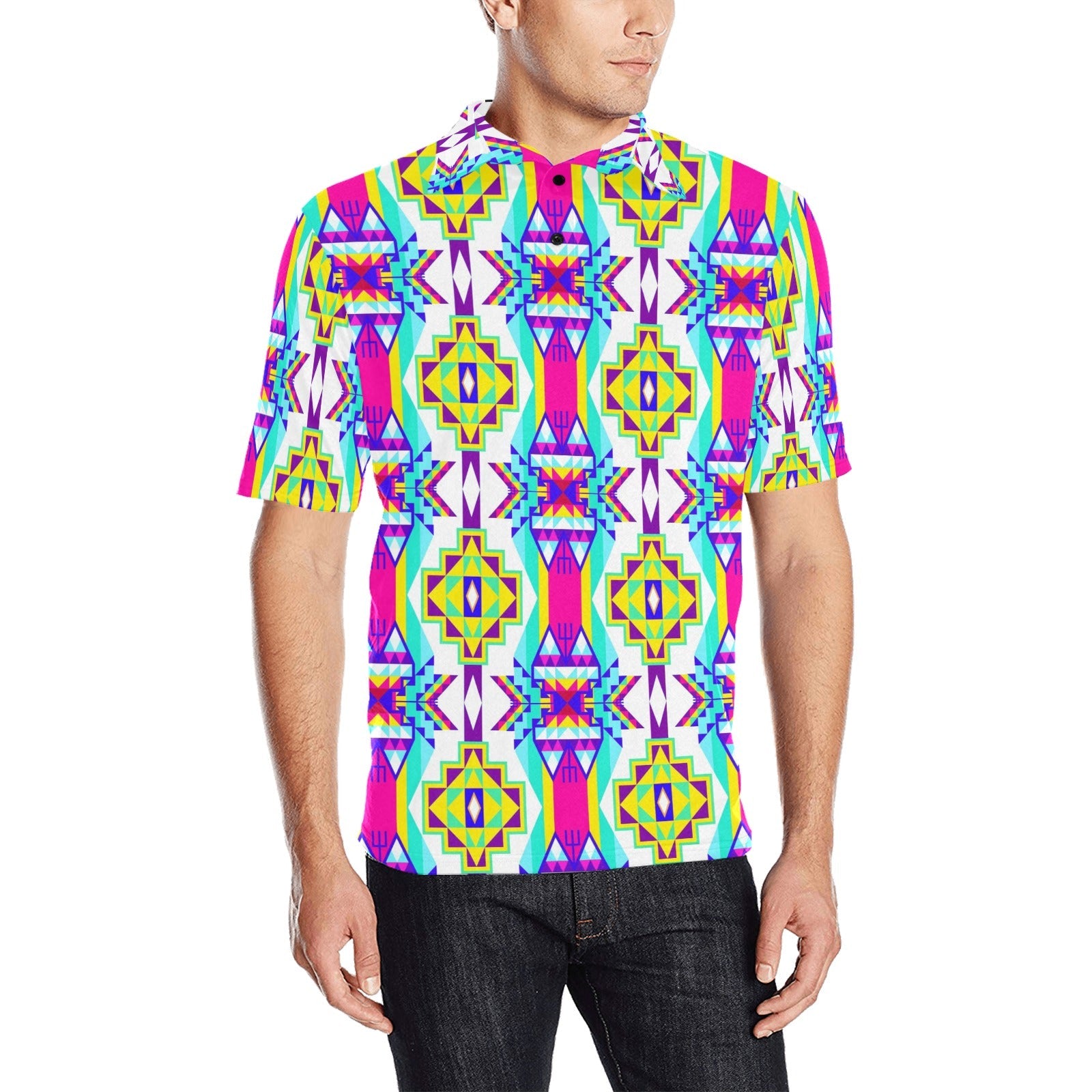 Fancy Champion Men's All Over Print Polo Shirt (Model T55) Men's Polo Shirt (Model T55) e-joyer