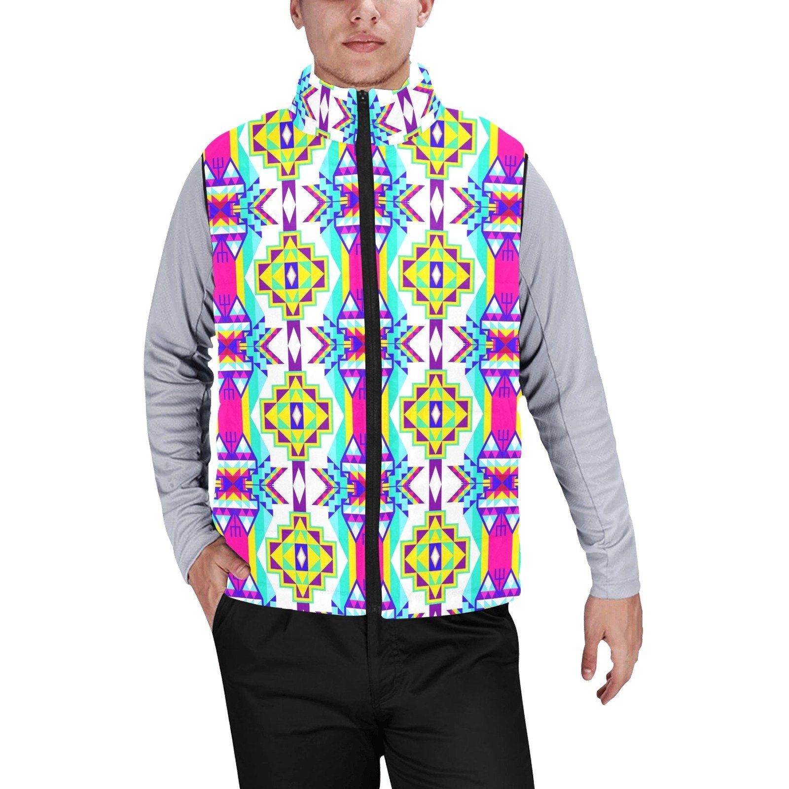 Fancy Champion Men's Padded Vest Jacket (Model H44) Men's Padded Vest Jacket (H44) e-joyer