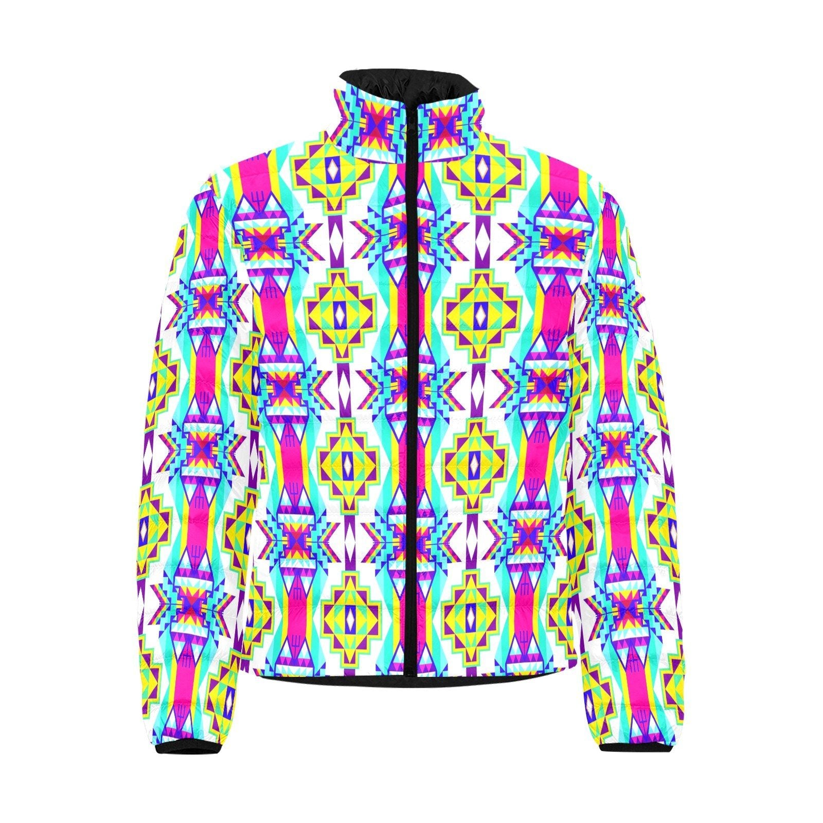 Fancy Champion Men's Stand Collar Padded Jacket (Model H41) Men's Stand Collar Padded Jacket (H41) e-joyer