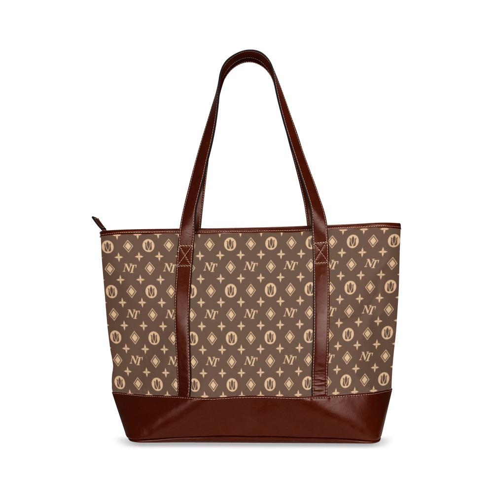 Fancy NT Brown Tote Handbag (Model 1642) bag e-joyer