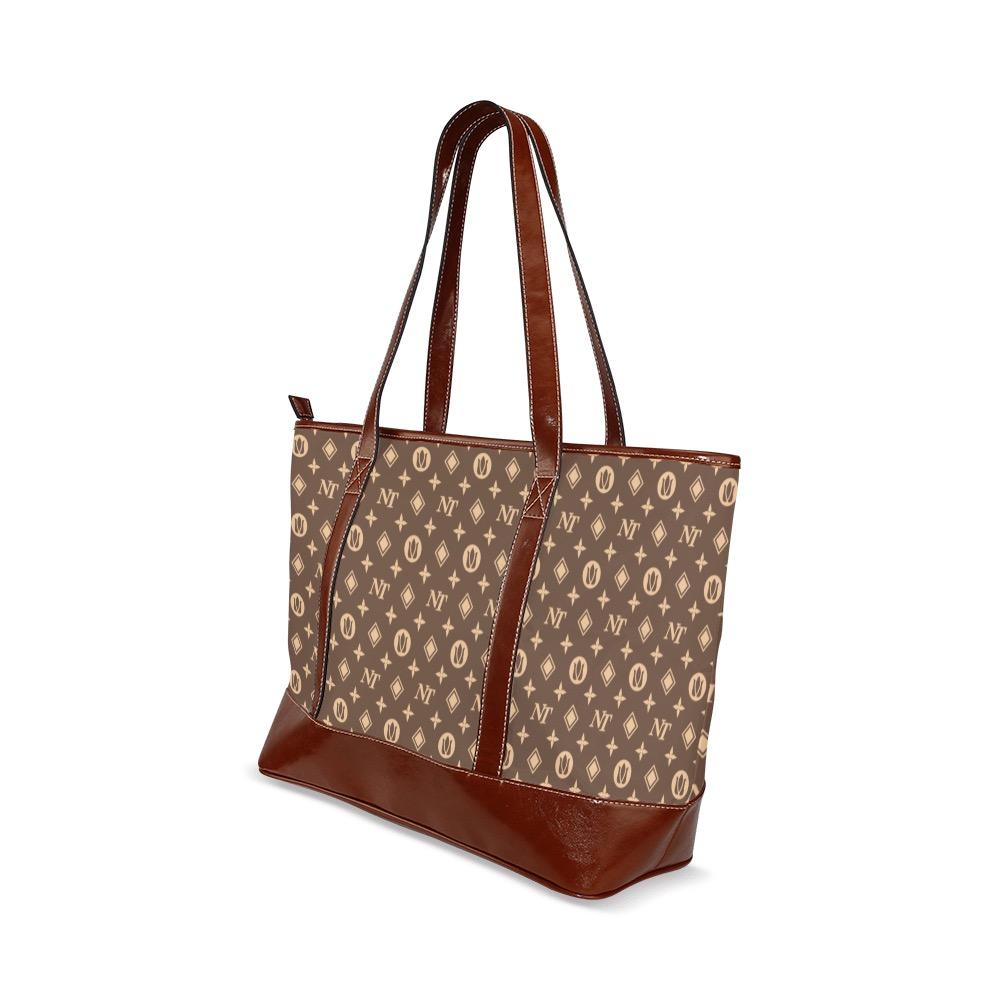 Fancy NT Brown Tote Handbag (Model 1642) bag e-joyer