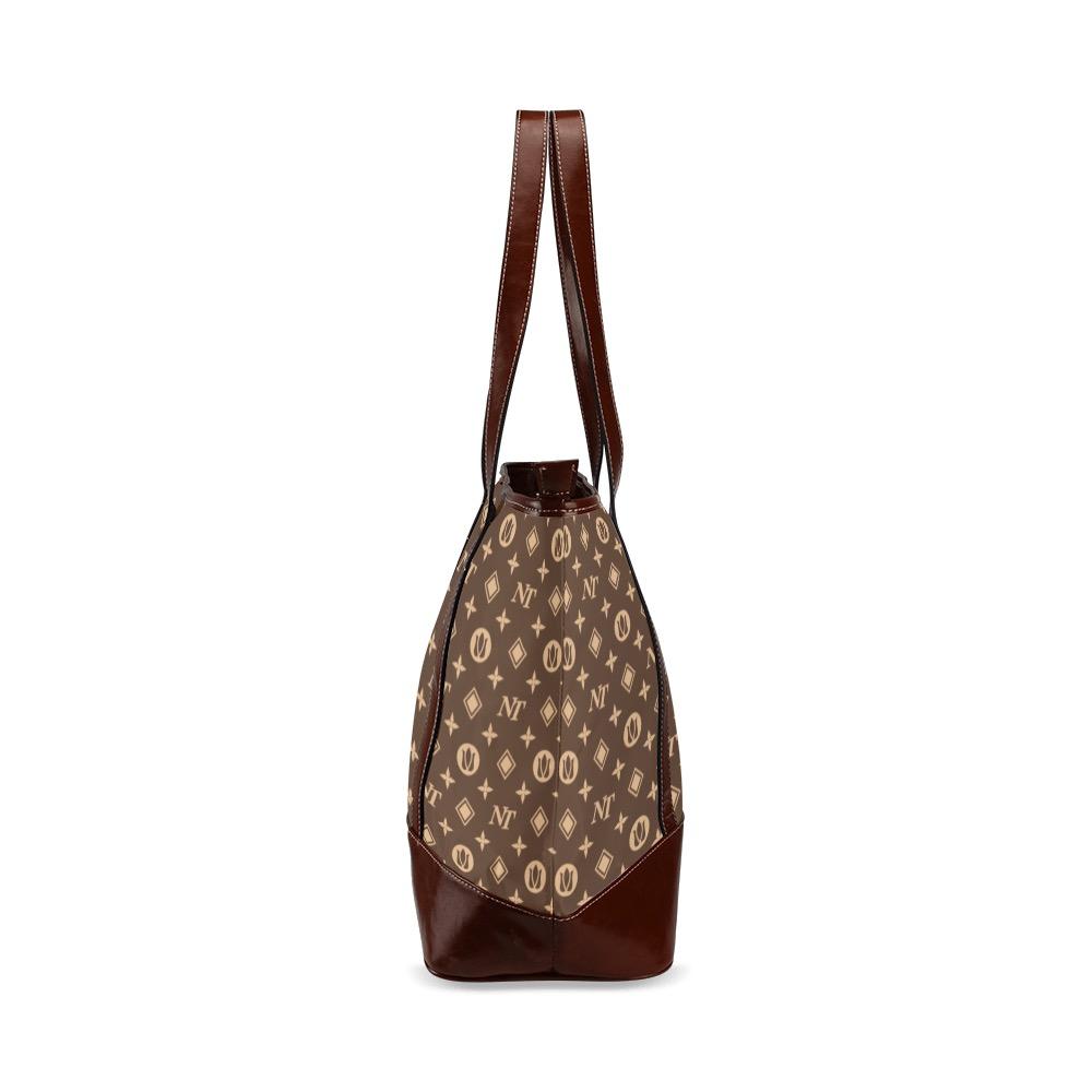 Fancy NT Brown Tote Handbag (Model 1642) bag e-joyer