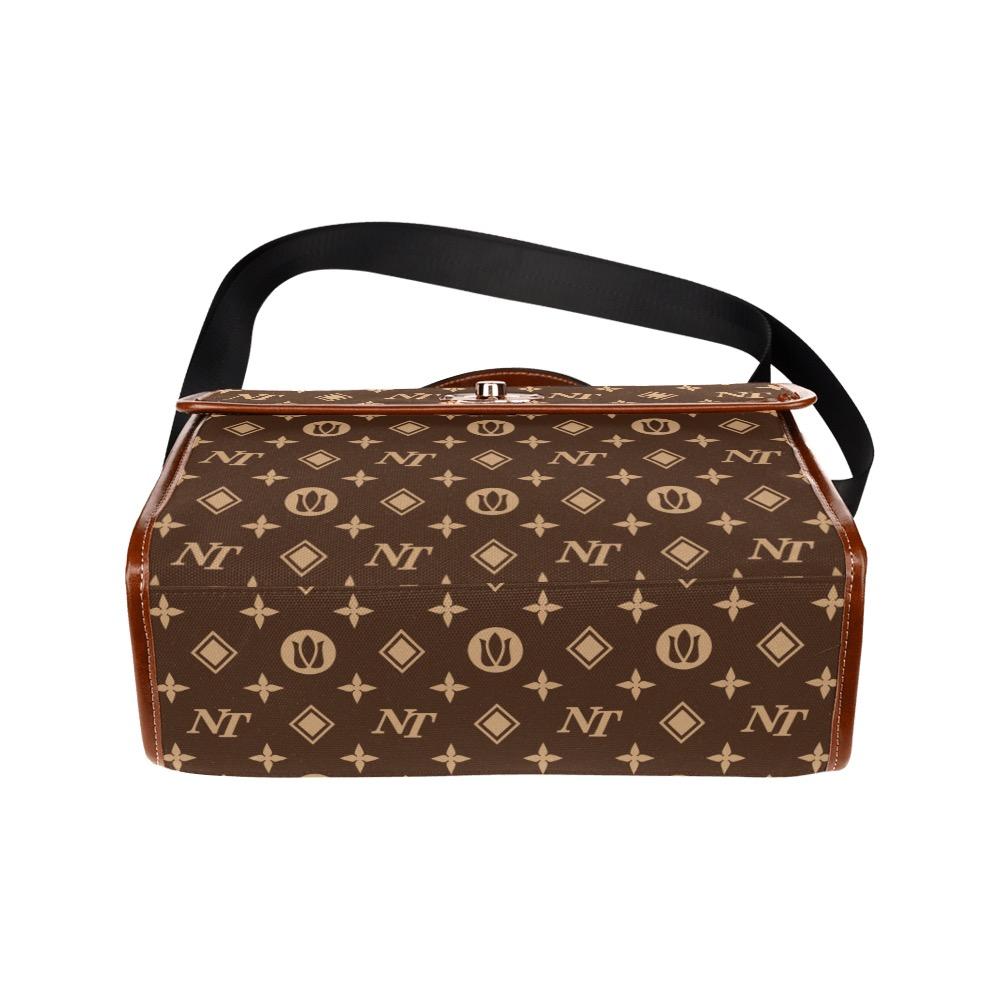 Fancy NT Brown Waterproof Canvas Bag/All Over Print (Model 1641) bag e-joyer