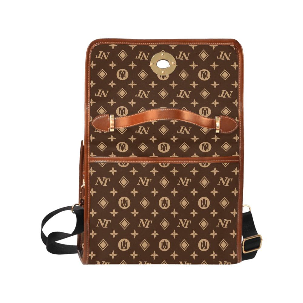 Fancy NT Brown Waterproof Canvas Bag/All Over Print (Model 1641) bag e-joyer
