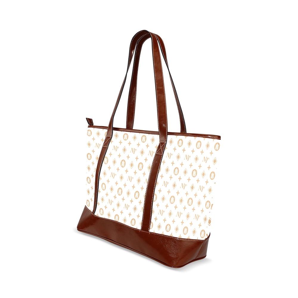 Fancy NT White Tote Handbag (Model 1642) bag e-joyer