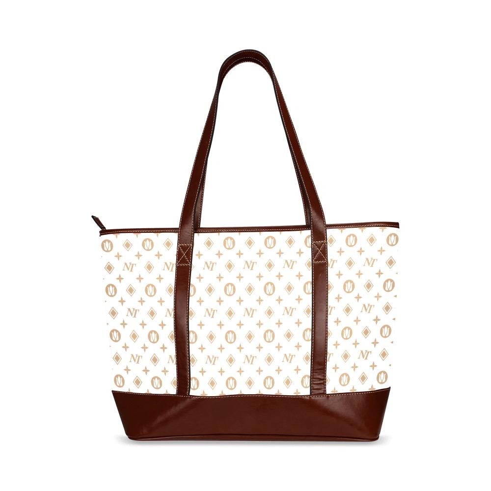 Fancy NT White Tote Handbag (Model 1642) bag e-joyer