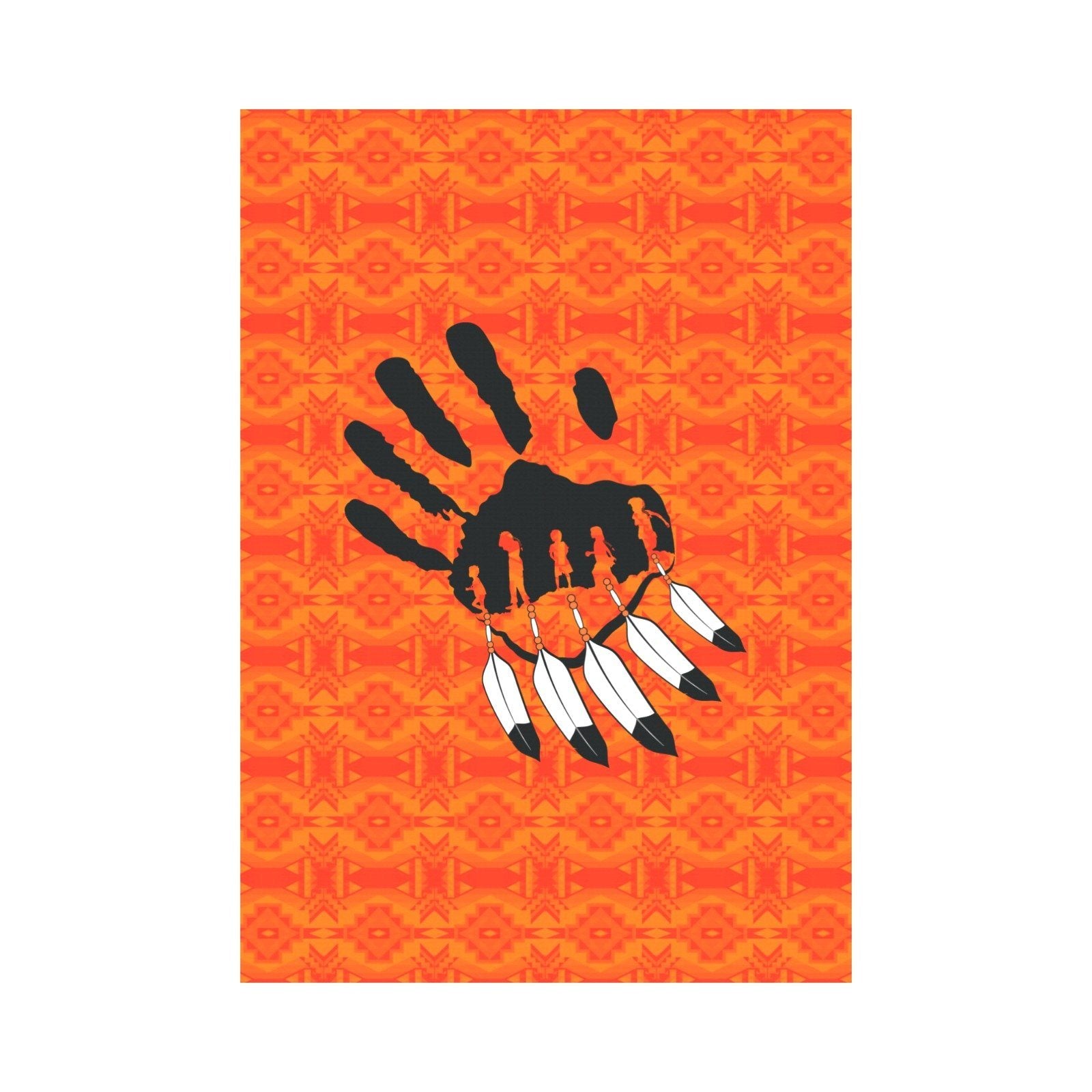 Fancy Orange - A feather for Each Garden Flag 28''x40'' (Two Sides Printing) Garden Flag 28‘’x40‘’ (Two Sides) e-joyer
