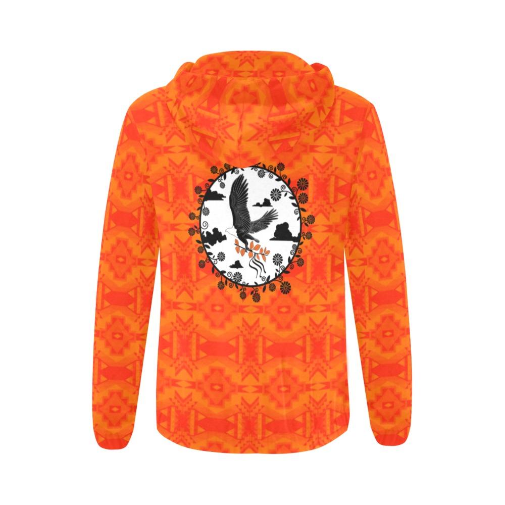 Fancy Orange Carrying Their Prayers All Over Print Full Zip Hoodie for Women (Model H14) All Over Print Full Zip Hoodie for Women (H14) e-joyer