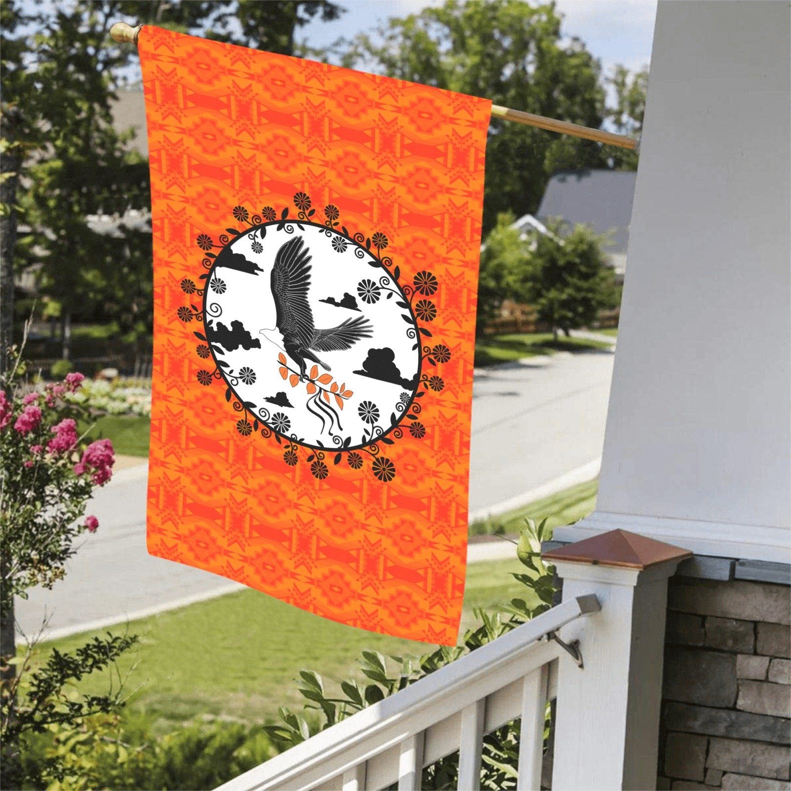 Fancy Orange - Carrying Their Prayers Garden Flag 36''x60'' (Two Sides Printing) Garden Flag 36‘’x60‘’ (Two Sides) e-joyer