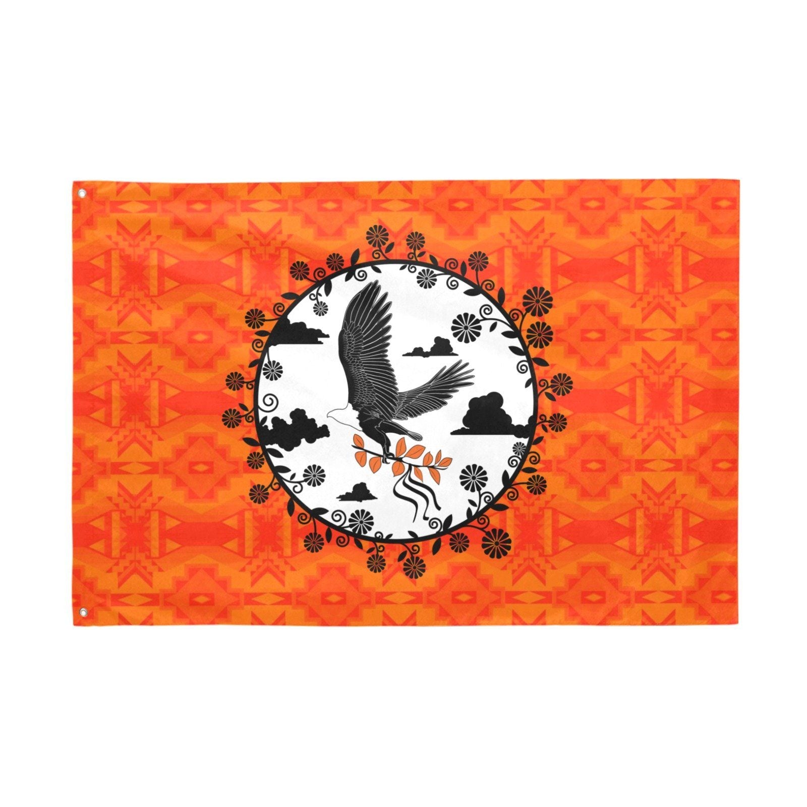 Fancy Orange Carrying Their Prayers Garden Flag 70"x47" Garden Flag 70"x47" e-joyer 