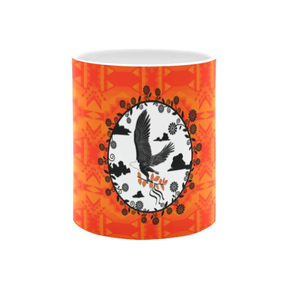 Fancy Orange Carrying Their Prayers White Mug(11OZ) White Mug e-joyer