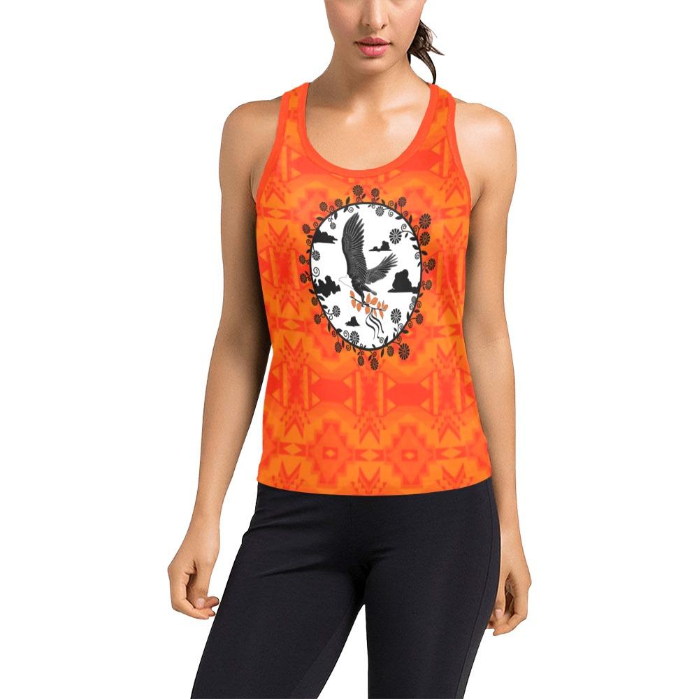 Fancy Orange Carrying Their Prayers Women's Racerback Tank Top (Model T60) Racerback Tank Top (T60) e-joyer