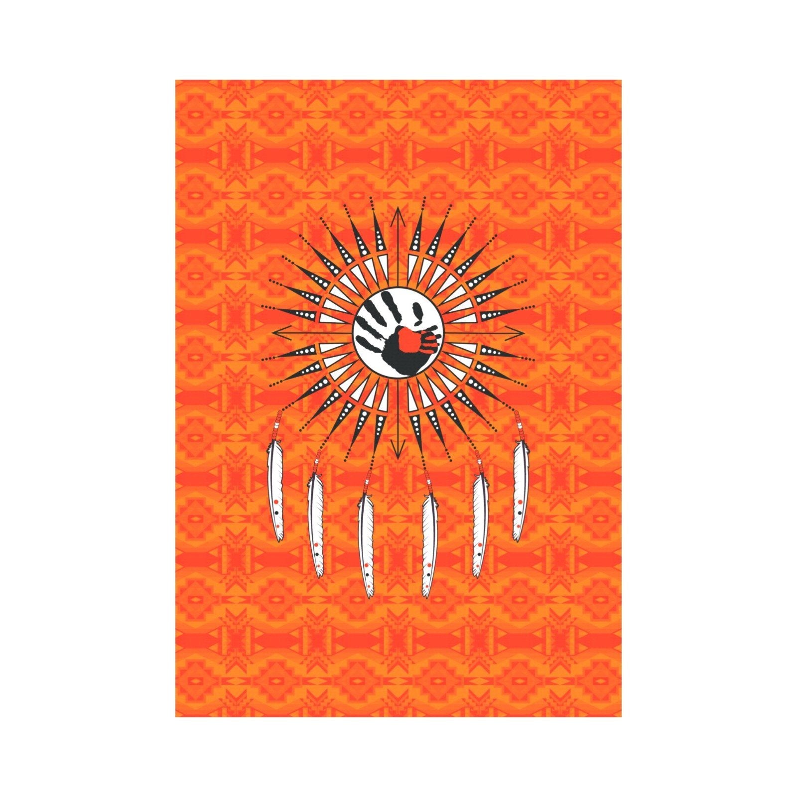 Fancy Orange - Feather Directions Garden Flag 28''x40'' (Two Sides Printing) Garden Flag 28‘’x40‘’ (Two Sides) e-joyer 