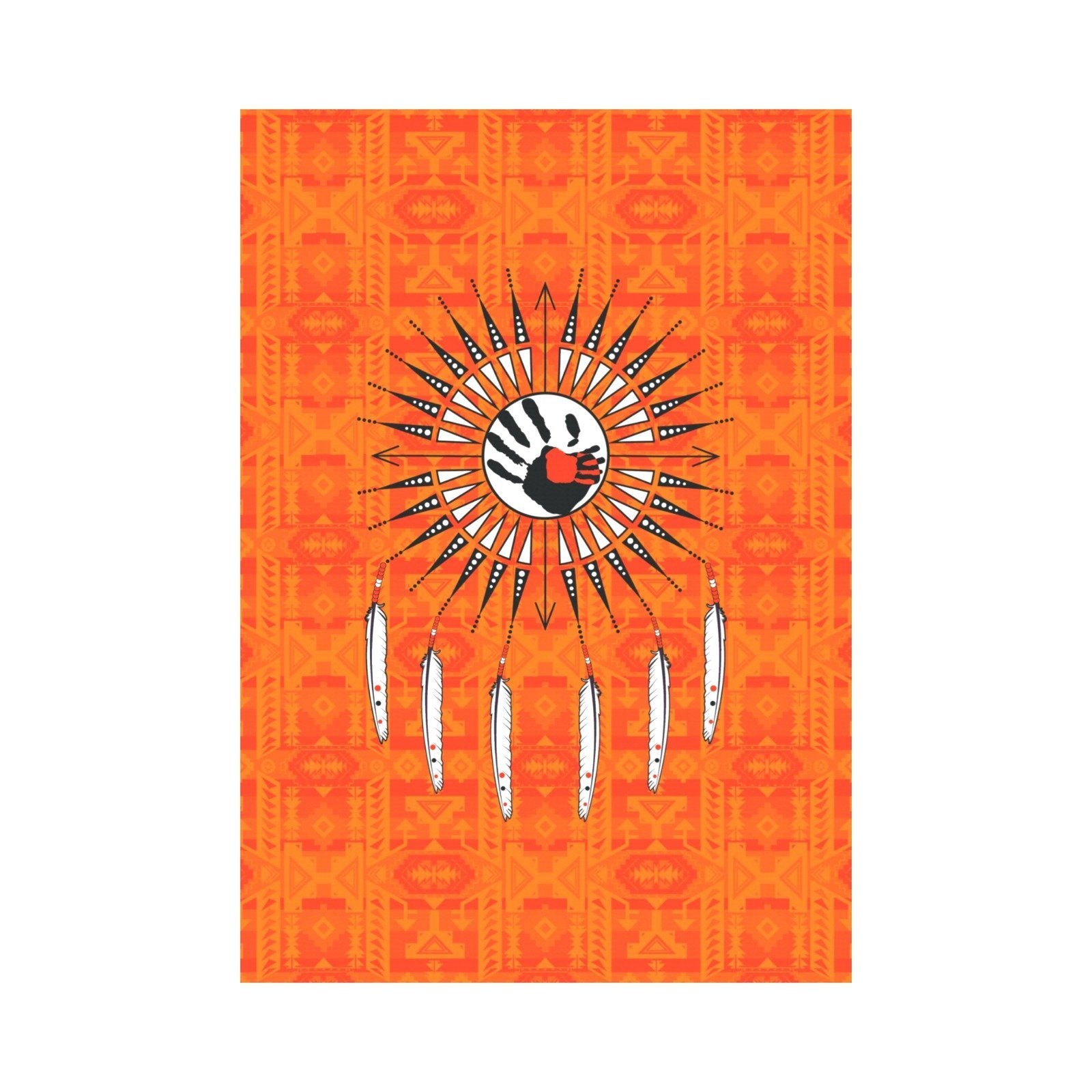 Fancy Orange - Feather Directions Garden Flag 28''x40'' (Two Sides Printing) Garden Flag 28‘’x40‘’ (Two Sides) e-joyer