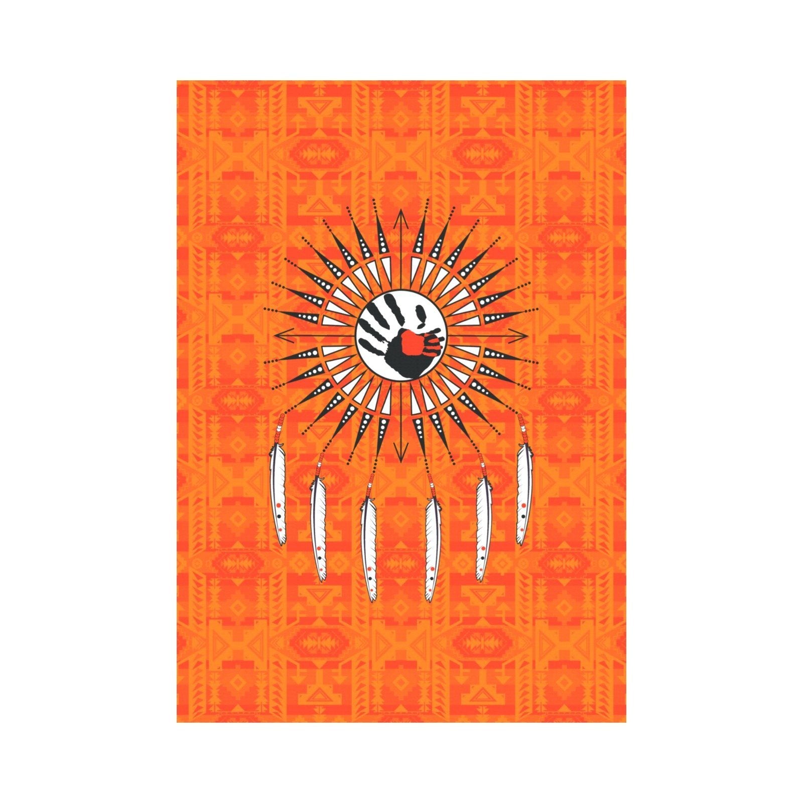 Fancy Orange - Feather Directions Garden Flag 28''x40'' (Two Sides Printing) Garden Flag 28‘’x40‘’ (Two Sides) e-joyer