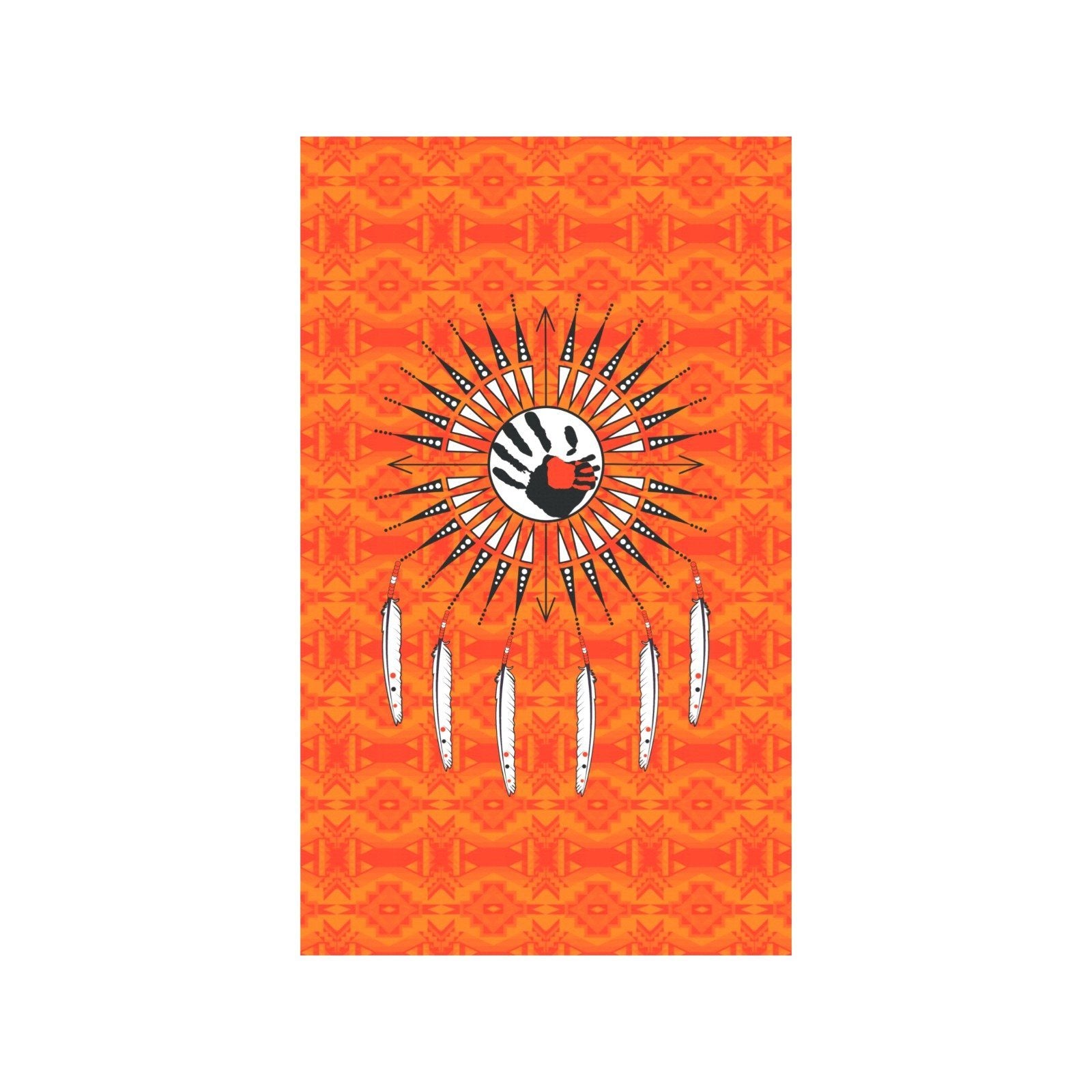 Fancy Orange - Feather Directions Garden Flag 36''x60'' (Two Sides Printing) Garden Flag 36‘’x60‘’ (Two Sides) e-joyer 