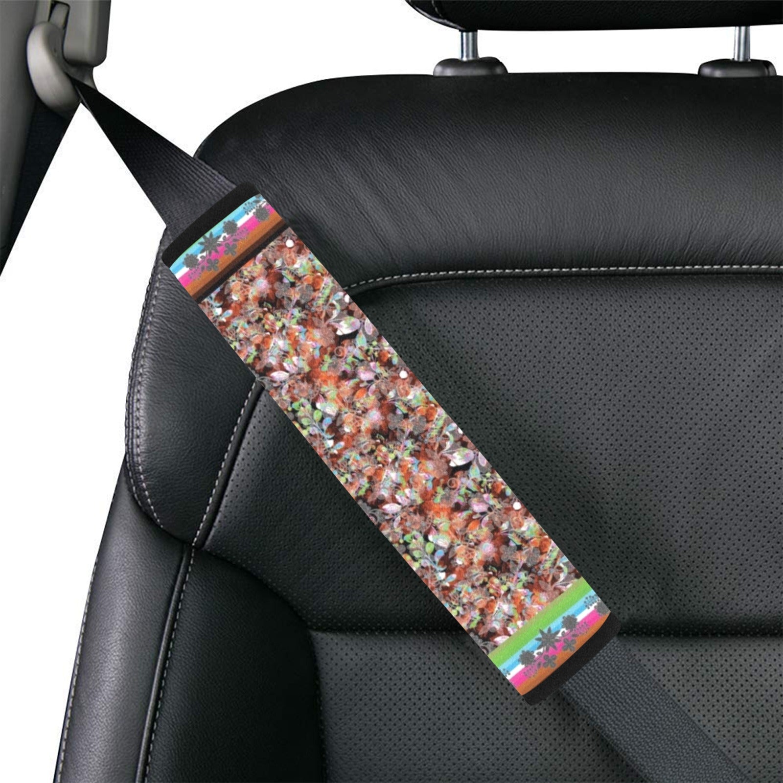 Culture in Nature Orange Car Seat Belt Cover 7''x12.6'' (Pack of 2)