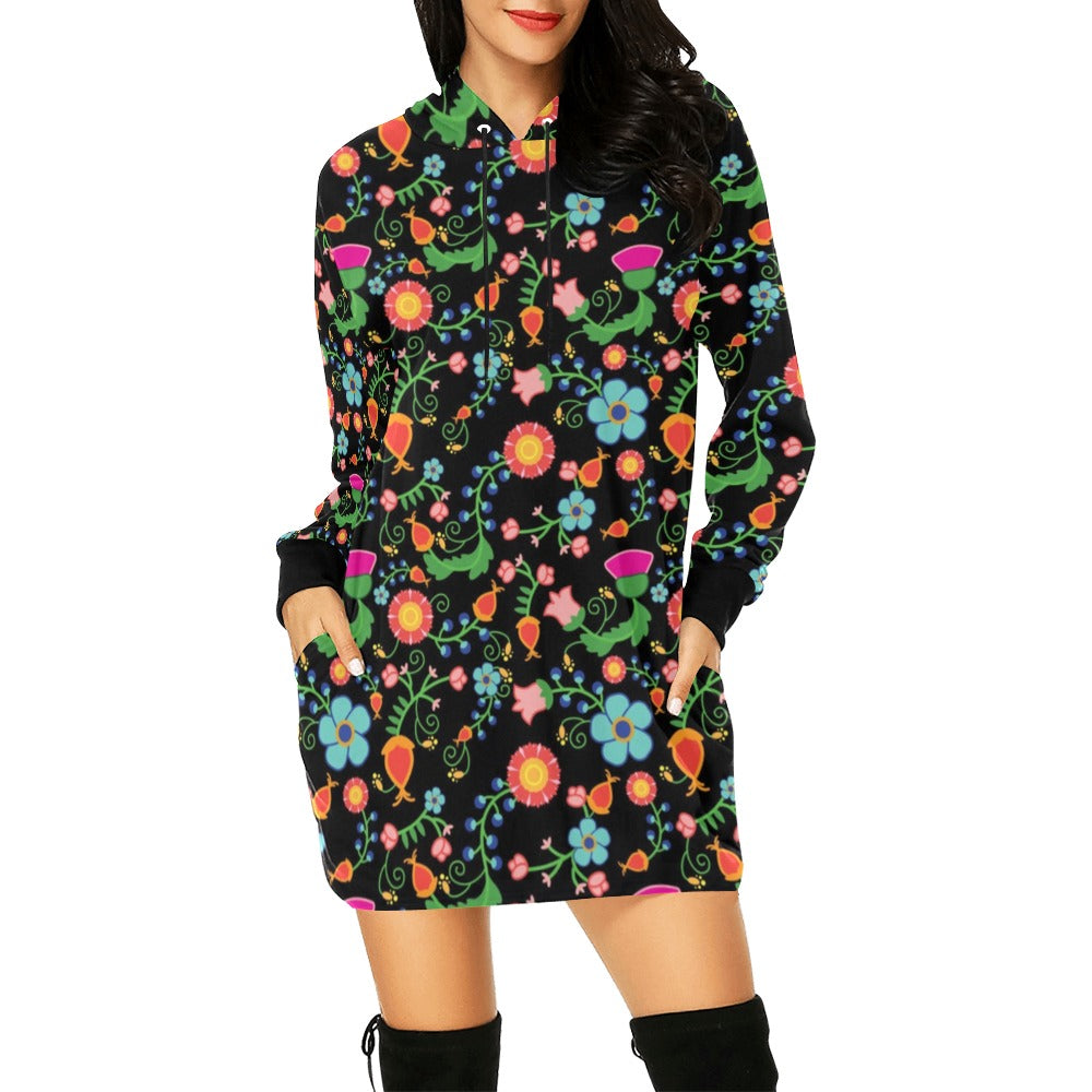 Bee Spring Night Hoodie Dress