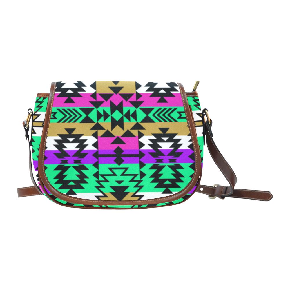 Final Grand Entry Saddle Bag/Small (Model 1649) Full Customization Saddle Bag/Small (Full Customization) e-joyer
