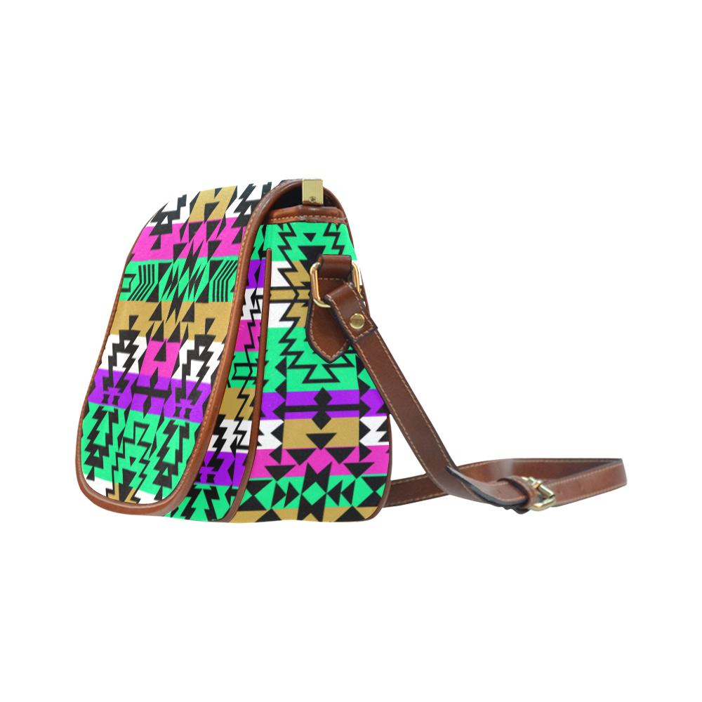 Final Grand Entry Saddle Bag/Small (Model 1649) Full Customization Saddle Bag/Small (Full Customization) e-joyer