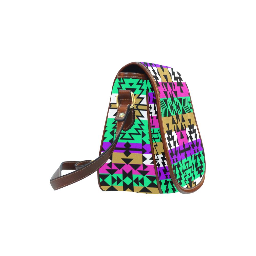 Final Grand Entry Saddle Bag/Small (Model 1649) Full Customization Saddle Bag/Small (Full Customization) e-joyer