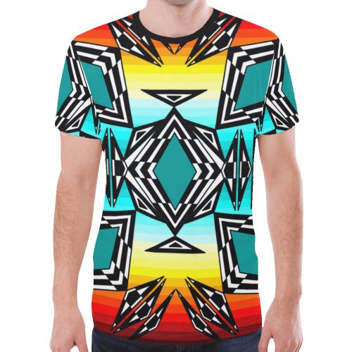 Fire and Sky Gradient II New All Over Print T-shirt for Men/Large Size (Model T45) New All Over Print T-shirt for Men/Large (T45) e-joyer