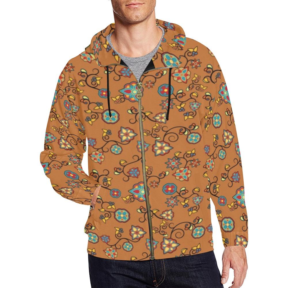 Fire Bloom Light All Over Print Full Zip Hoodie for Men (Model H14) All Over Print Full Zip Hoodie for Men (H14) e-joyer