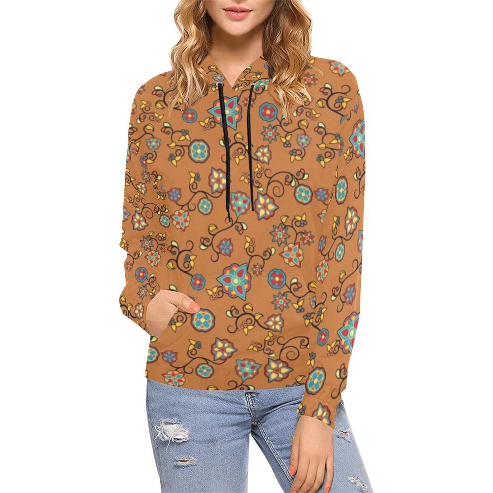 Fire Bloom Light All Over Print Hoodie for Women (USA Size) (Model H13) All Over Print Hoodie for Women (H13) e-joyer