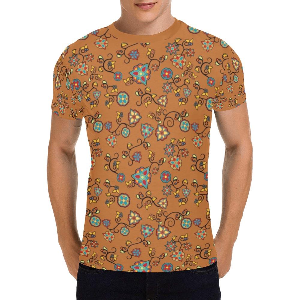 Fire Bloom Light All Over Print T-Shirt for Men (USA Size) (Model T40) All Over Print T-Shirt for Men (T40) e-joyer