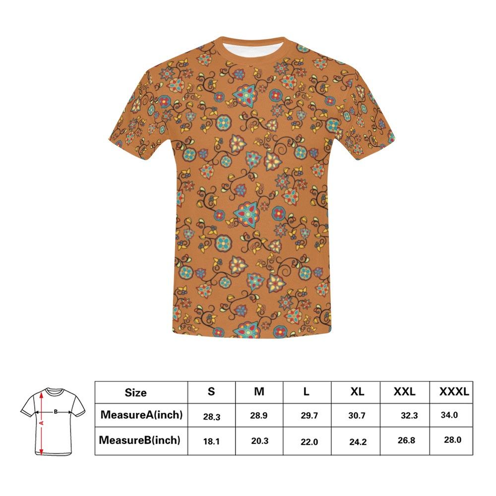 Fire Bloom Light All Over Print T-Shirt for Men (USA Size) (Model T40) All Over Print T-Shirt for Men (T40) e-joyer