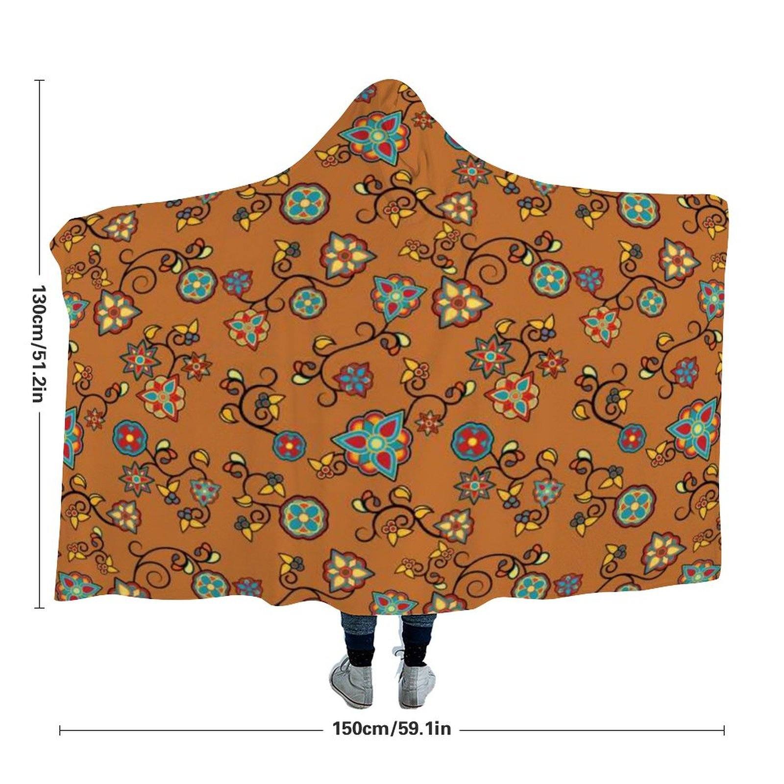 Fire Bloom Light Hooded Blanket blanket 49 Dzine