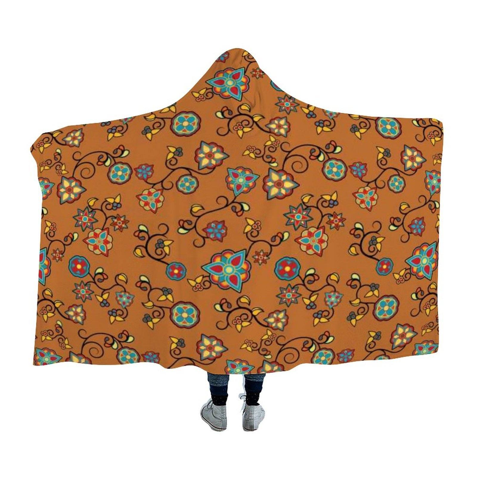 Fire Bloom Light Hooded Blanket blanket 49 Dzine
