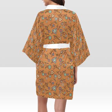 Fire Bloom Light Kimono Robe Artsadd