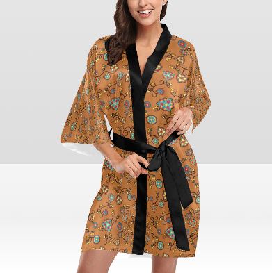 Fire Bloom Light Kimono Robe Artsadd