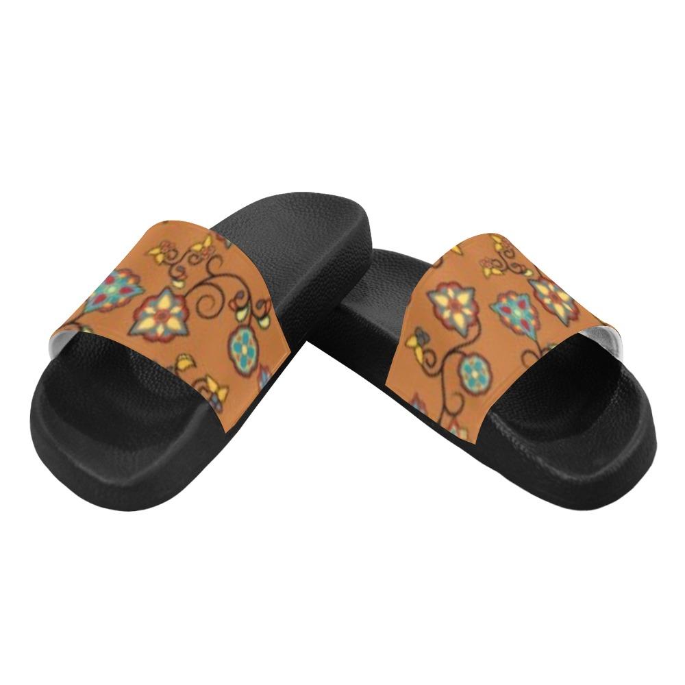 Fire Bloom Light Men's Slide Sandals (Model 057) Men's Slide Sandals (057) e-joyer