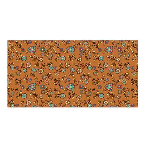 Fire Bloom Light Satin Shawl Scarf 49 Dzine