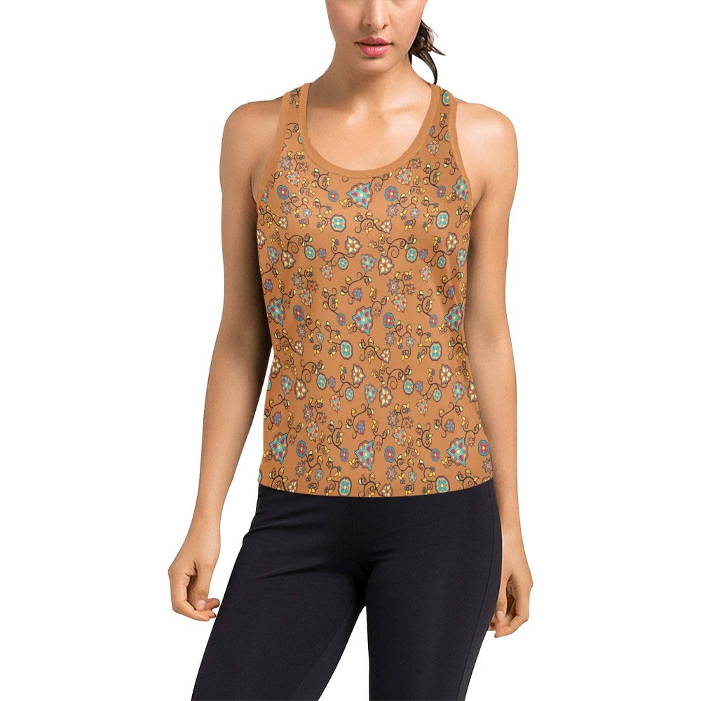 Fire Bloom Light Women's Racerback Tank Top (Model T60) Racerback Tank Top (T60) e-joyer
