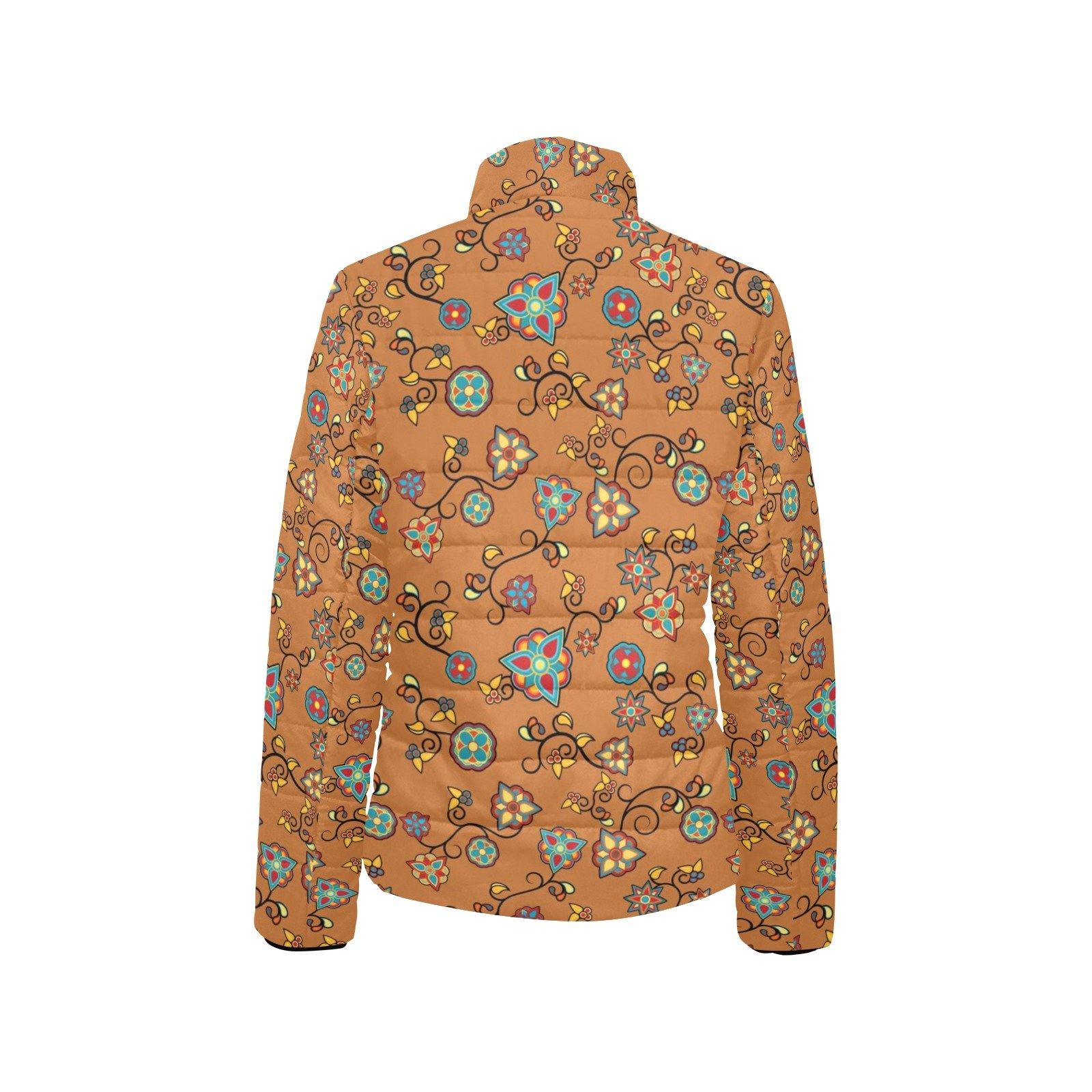 Fire Bloom Light Women's Stand Collar Padded Jacket (Model H41) jacket e-joyer