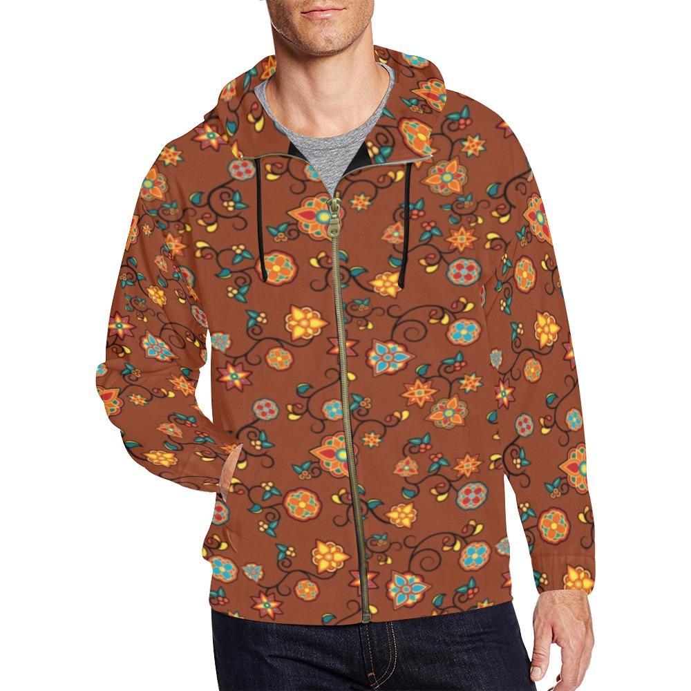 Fire Bloom Shade All Over Print Full Zip Hoodie for Men (Model H14) All Over Print Full Zip Hoodie for Men (H14) e-joyer