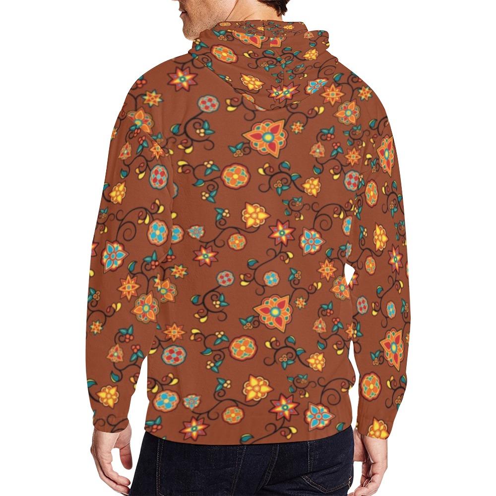 Fire Bloom Shade All Over Print Full Zip Hoodie for Men (Model H14) All Over Print Full Zip Hoodie for Men (H14) e-joyer