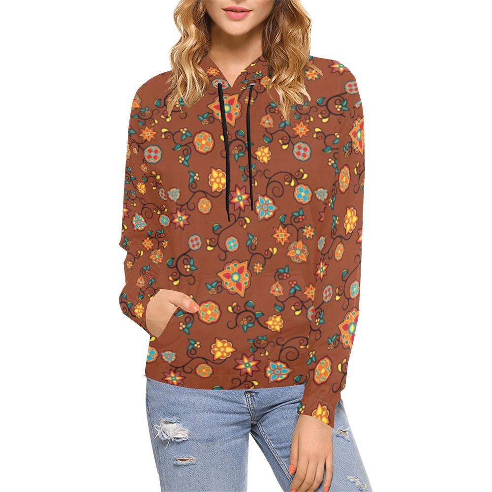 Fire Bloom Shade All Over Print Hoodie for Women (USA Size) (Model H13) All Over Print Hoodie for Women (H13) e-joyer