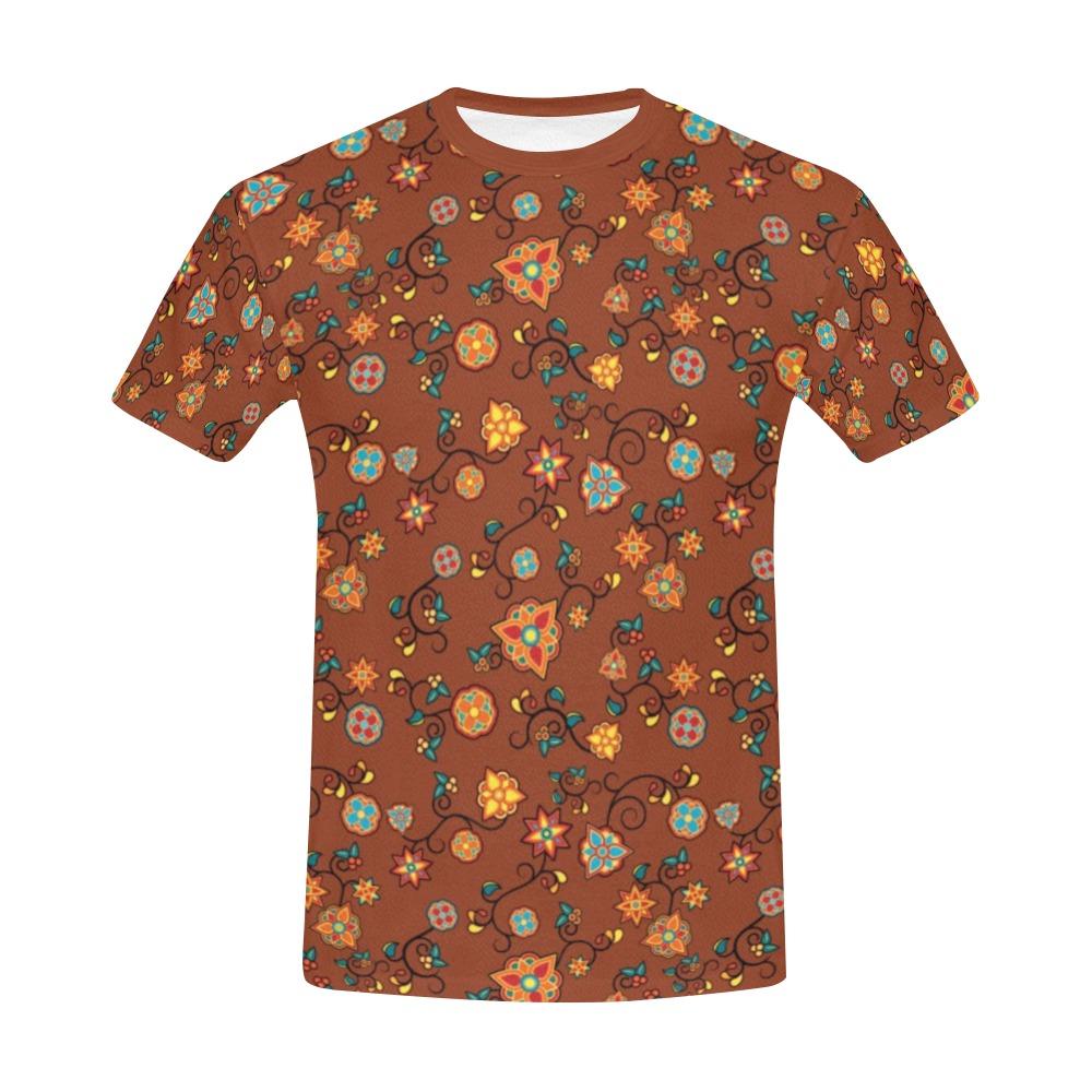 Fire Bloom Shade All Over Print T-Shirt for Men (USA Size) (Model T40) All Over Print T-Shirt for Men (T40) e-joyer
