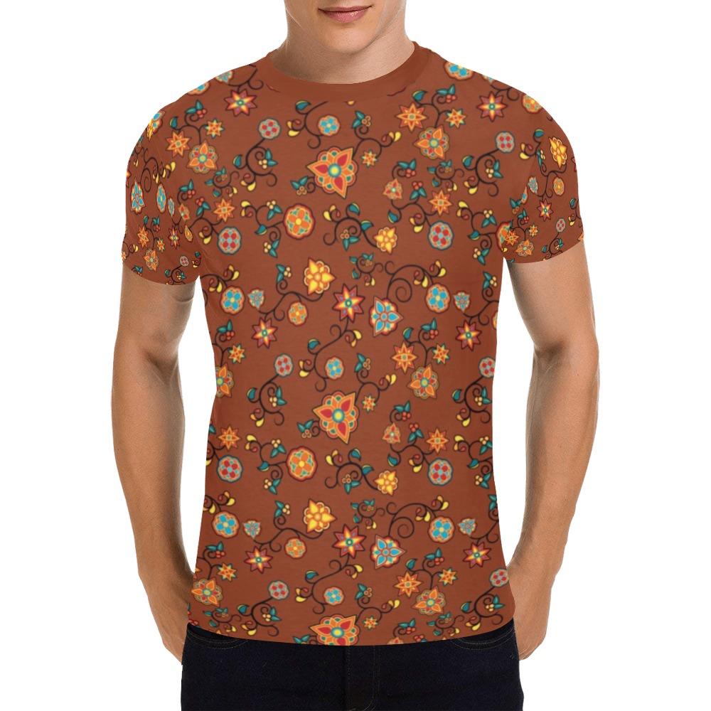 Fire Bloom Shade All Over Print T-Shirt for Men (USA Size) (Model T40) All Over Print T-Shirt for Men (T40) e-joyer
