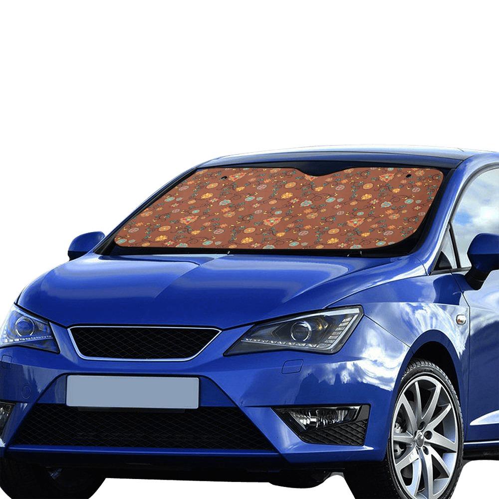 Fire Bloom Shade Car Sun Shade 55"x30" Car Sun Shade e-joyer