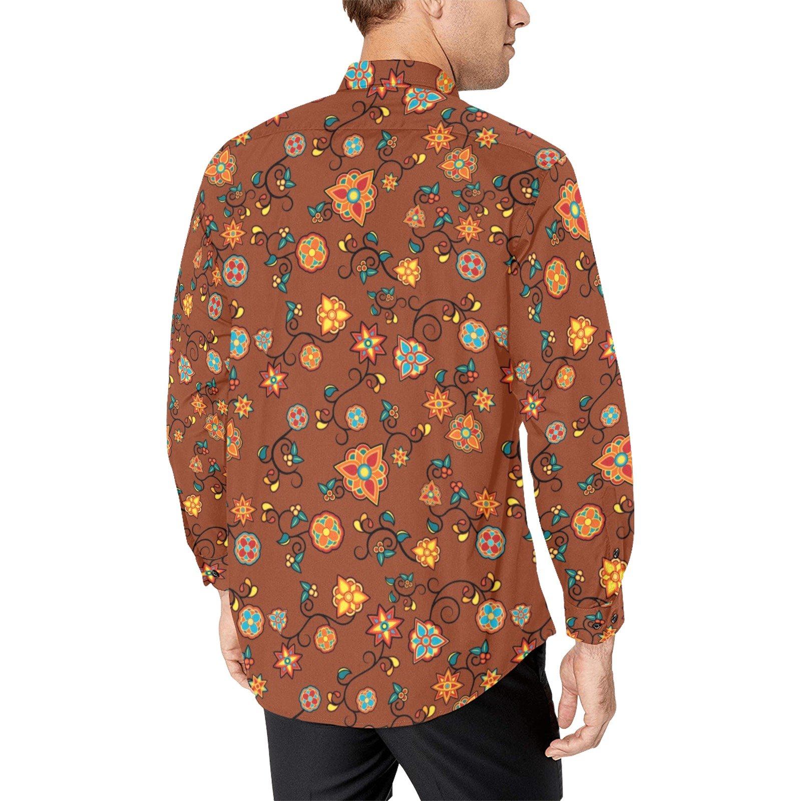 Fire Bloom Shade Men's All Over Print Casual Dress Shirt (Model T61) Men's Dress Shirt (T61) e-joyer